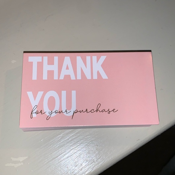 25 PK Pink Thank You for Your Purchase Cards - Picture 5 of 5